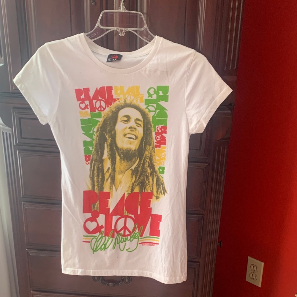 Zion Rootswear White T-Shirt with Red Logo